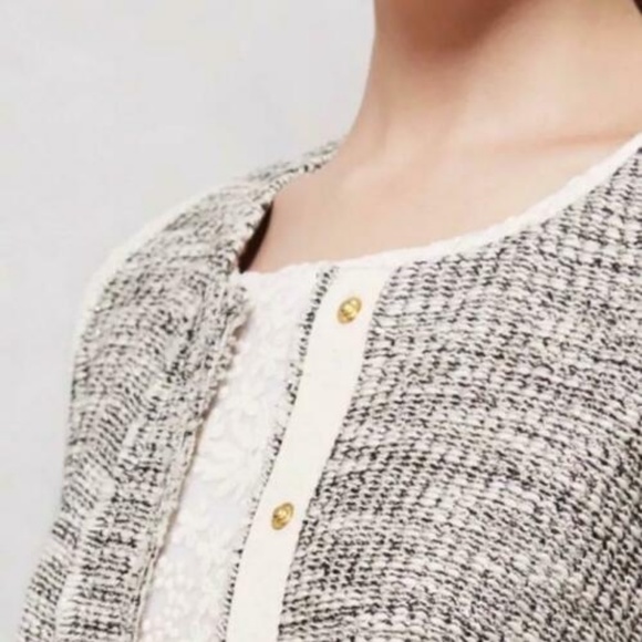Anthropologie Cartonnier Glimmer Tweed Knit Jacket - Picture 5 of 6